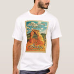 Arches National Park - Vintage Delicate Arch T-Shirt<br><div class="desc">Vintage travel style Arches National Park  - Delicate Arch image featuring the natural red rocks of Delicate Arch.</div>
