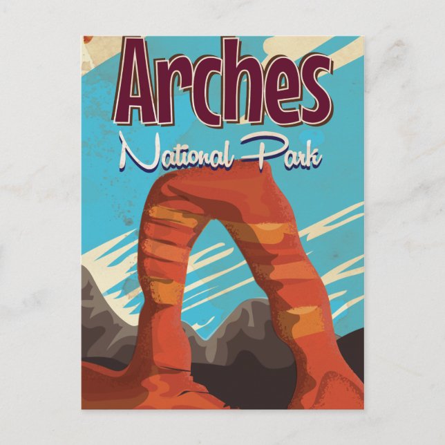 Arches National Park Vintage Holiday Poster (Front)