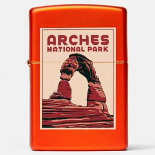 Arches National Park Vintage Travel Art Zippo Lighter