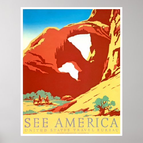 Arches Natl Park WPA Vintage Poster See America Poster