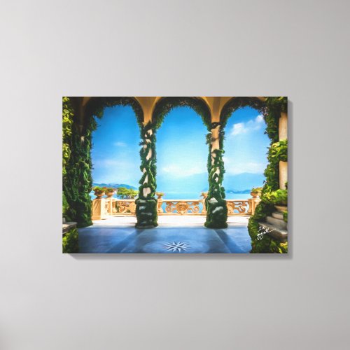 Arches of Italy Colorful Elegant Photo Art Canvas Print