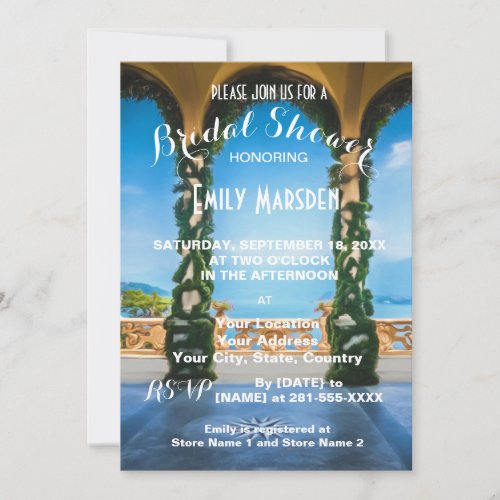 Arches of Italy Elegant Bridal Shower Invitation