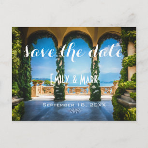Arches of Italy Elegant Save The Date Announcement Postcard