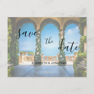 Arches of Italy Elegant Save The Date Announcement Postcard
