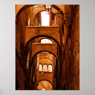 Arches of Siena Italy Poster