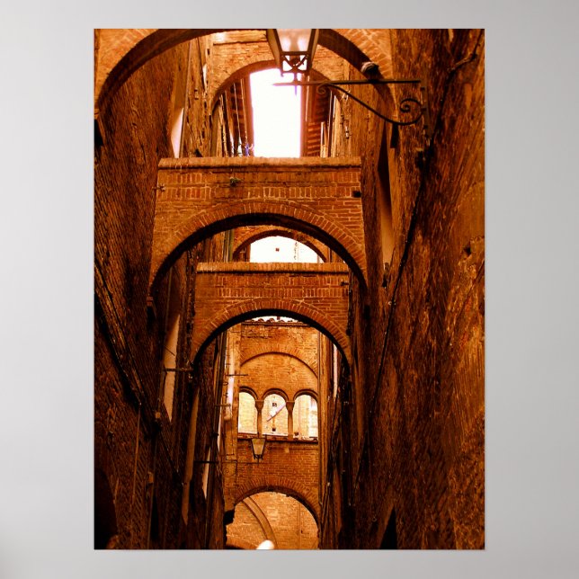 Arches of Siena Italy Poster (Front)