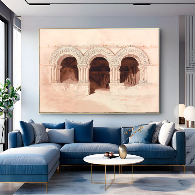 Arches of St. Georges de Boscherville Canvas Print (Arches of St. Georges de Boscherville)