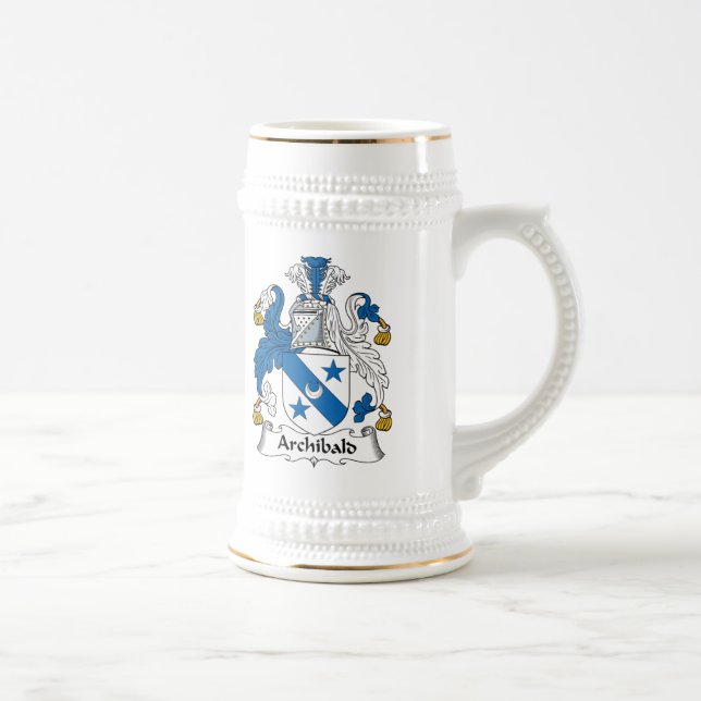 Archibald Family Crest Beer Stein (Right)