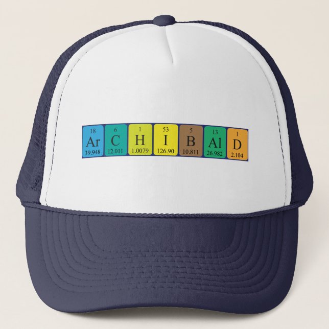 Archibald periodic table name hat (Front)