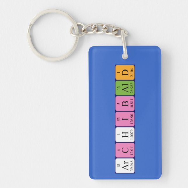 Archibald periodic table name keyring (Front)