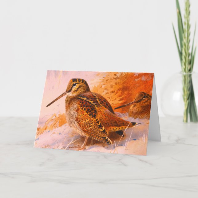 ARCHIBOLD THORBURN WINTER WOODCOCK Note Card (Front)