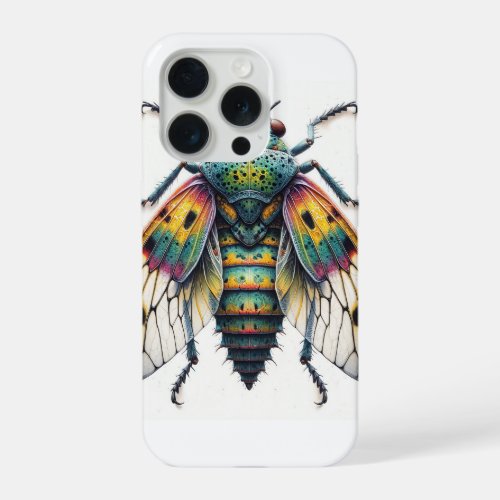 Archidice Insect Top View 050624IREF104 _ Watercol iPhone 15 Pro Case