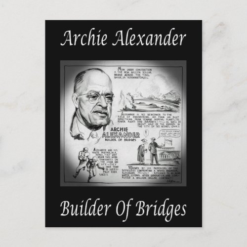 Archie Alexander  MathematicianEngineer Builder Postcard