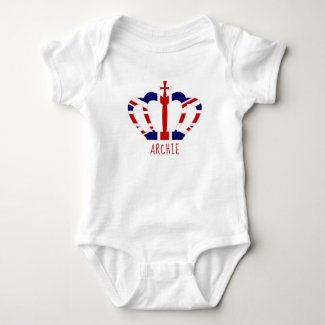 Archie - Royal Baby - British Crown | Personalized Baby Bodysuit