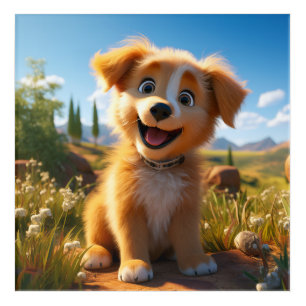 Archie - Yellow Lab Retriever Puppy Acrylic Print