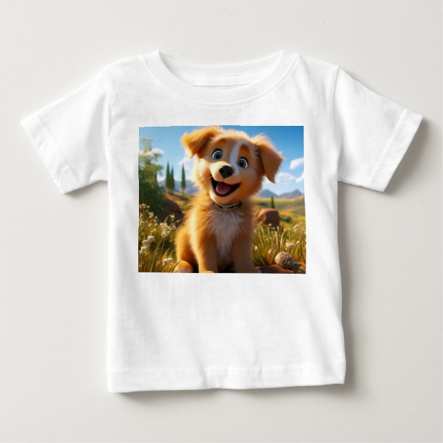 Archie - Yellow Lab Retriever Puppy Baby T-Shirt (Front)