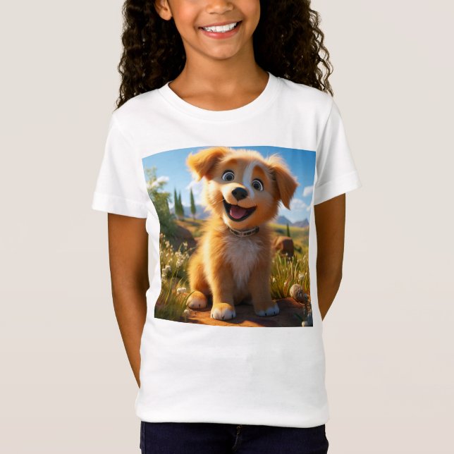 Archie - Yellow Lab Retriever Puppy T-Shirt (Front)