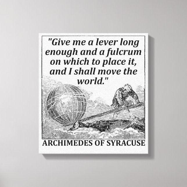 Archimedes Lever Canvas Print (Front)