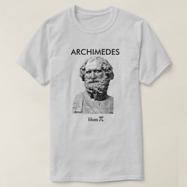 Archimedes Likes Pi T-Shirt (Design Front)