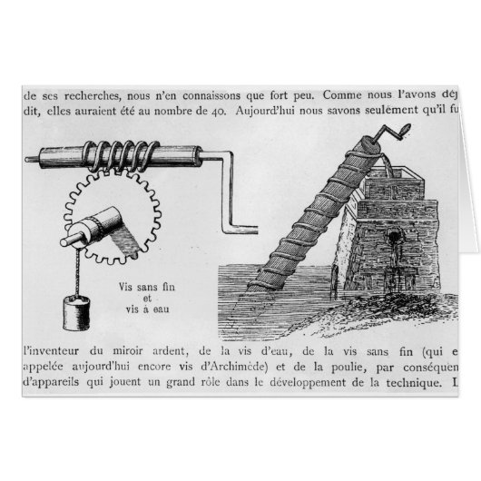 Archimedes screw cards (Front Horizontal)