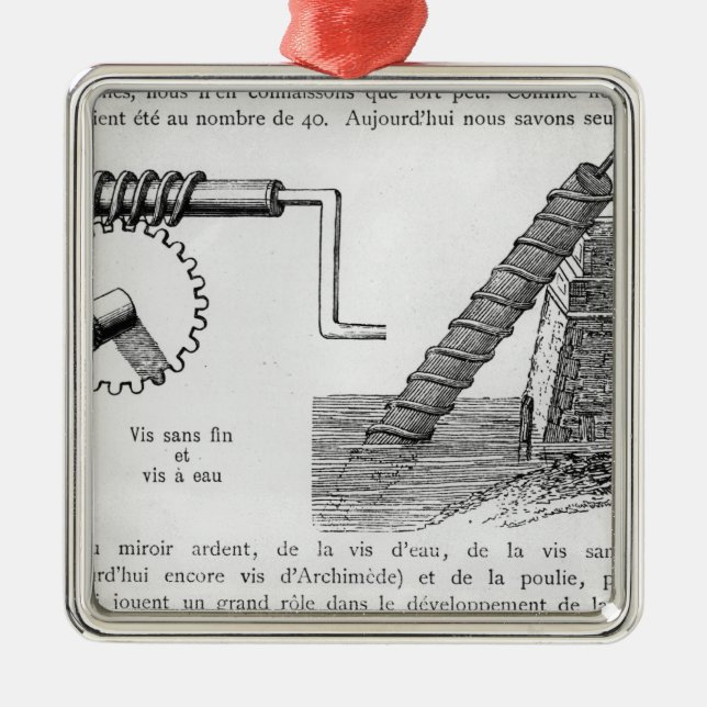 Archimedes screw metal ornament (Front)