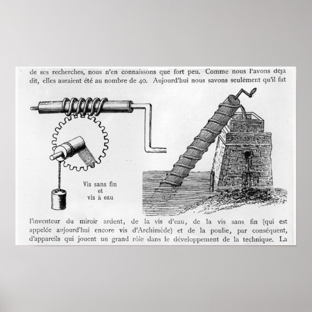 Archimedes screw poster (Front)