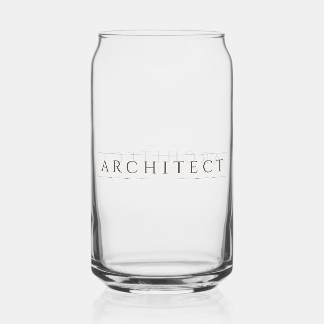 ARCHITECT 16 oz Drink Glass / Sepia (Front)