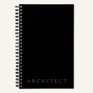 ARCHITECT 5.5x8.5 Black Spiral Notebook