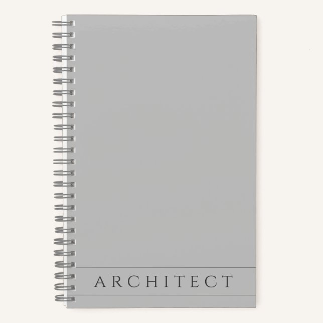 ARCHITECT 5.5x8.5 Gray Spiral Notebook (Front)