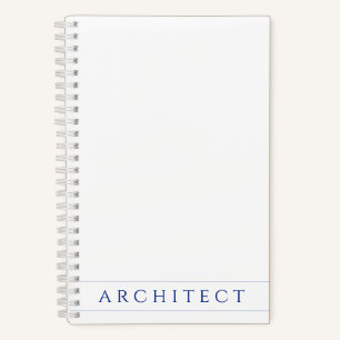ARCHITECT 5.5x8.5 Spiral Notebook / Navy Blue