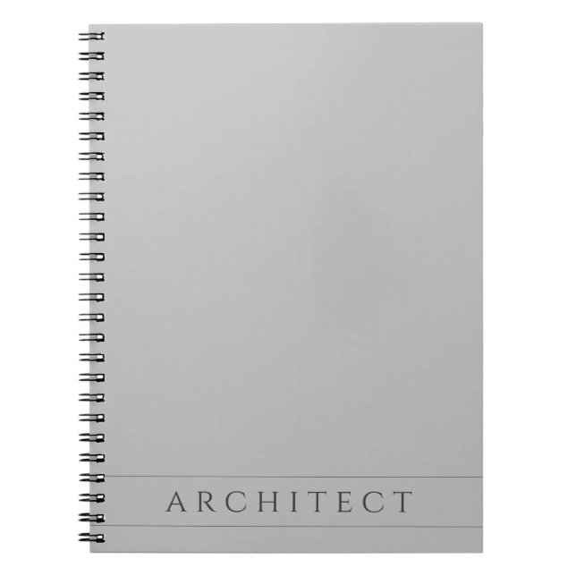 ARCHITECT 6.5x8.75 Gray Spiral Notebook (Front)