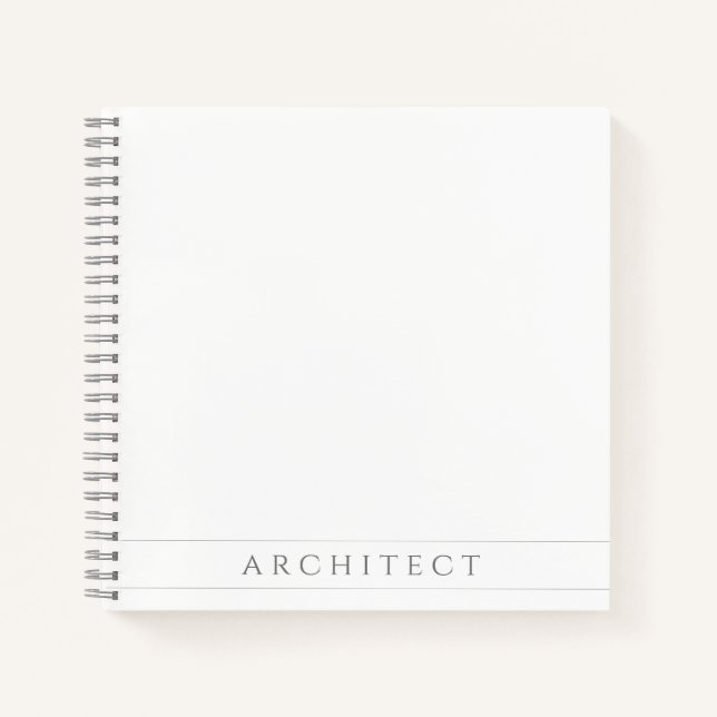ARCHITECT 8.5" Square Spiral Notebook / Gray (Front)