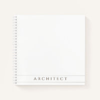 ARCHITECT 8.5" Square Spiral Notebook / Sepia