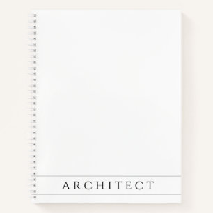 ARCHITECT 8.5x11 Spiral Notebook / Black