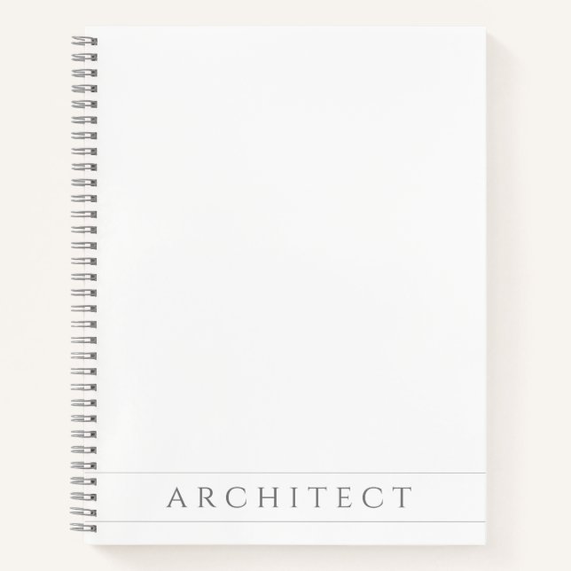 ARCHITECT 8.5x11 Spiral Notebook / Gray (Front)