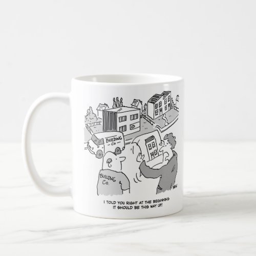 Architect and Builder Looking at House Plans Coffee Mug