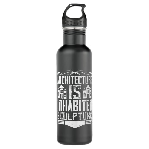 Architect _ Architecture Is Inhabited Sculpture Stainless Steel Water Bottle