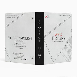 Architect Avery Mini Binder   Blueprint Design