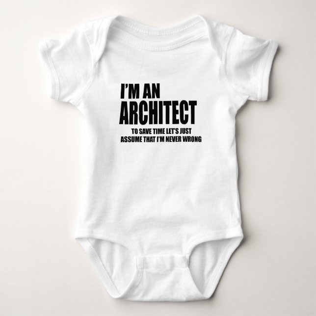 architect baby bodysuit (Front)