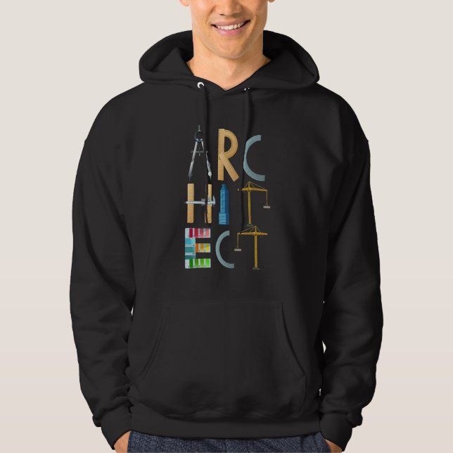 Architect Back To School Architecture Students Men Hoodie (Front)