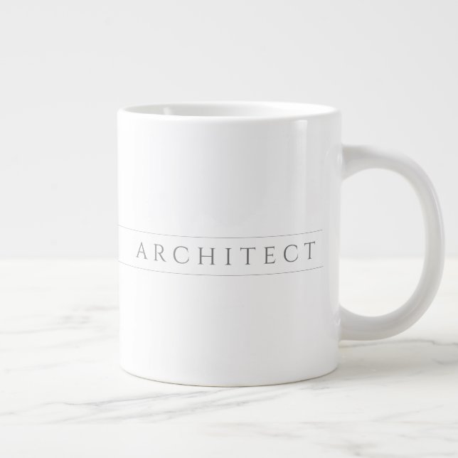 ARCHITECT Big White Mug / Gray (Right)