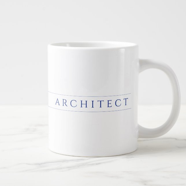 ARCHITECT Big White Mug / Navy Blue (Right)