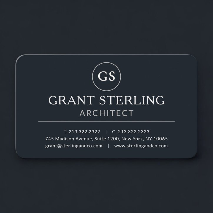 Architect Black Professional Business Card