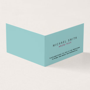 Architect Blue Modern Simple Minimal Business Card