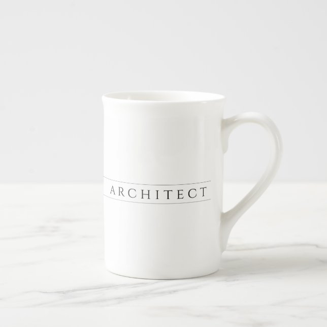 ARCHITECT Bone China Mug / Black (Right)