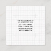 Architect Builder Engineer Square Business Card (Back)