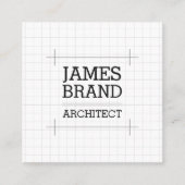 Architect Builder Engineer Square Business Card (Front)