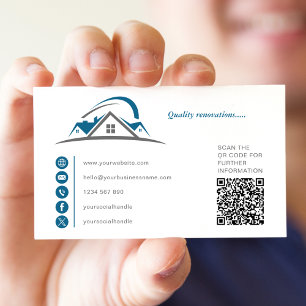 Architect, Builder, Realtor, Roofer Construction Business Card