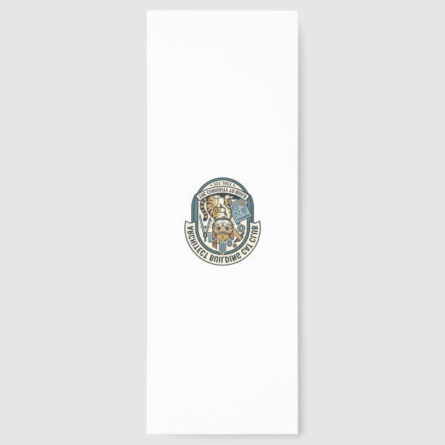 Architect Building Cat Cat Graphic Tee Art - Archi Bookmarks (Front)