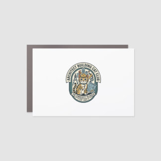 Architect Building Cat Cat Graphic Tee Art - Archi Car Magnet
